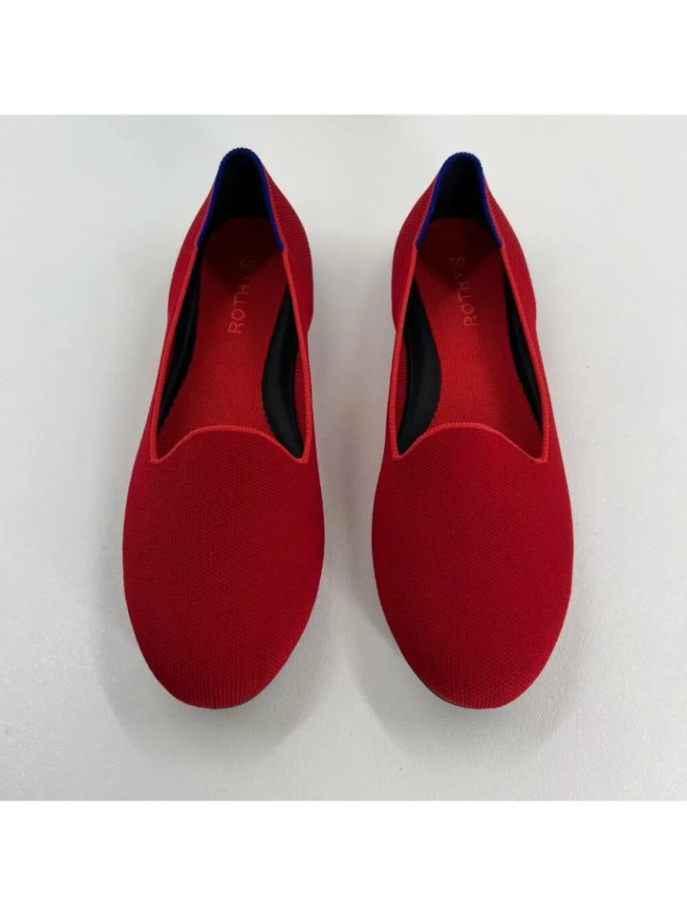 Rothy's The Loafer Flats Size US 9.5 Knit Slip On Washable Comfort Bombshell Red